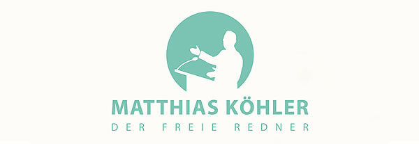 Logo Trauredner Matthias Köhler - elegante Silhouette eines Redners